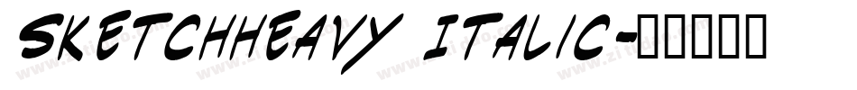 SketchHeavy Italic字体转换